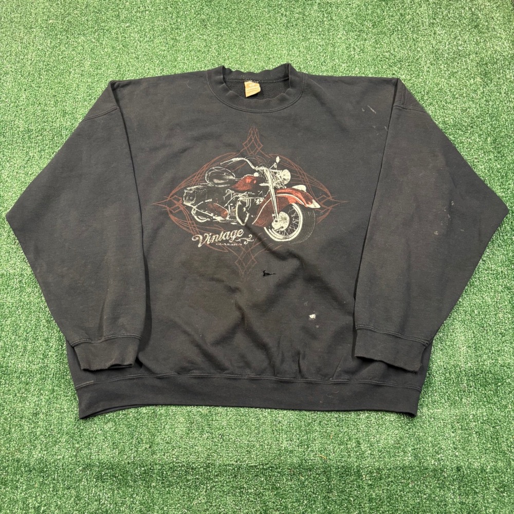 Vintage 2000's George Motorcycle Graphic Crewneck Sweater